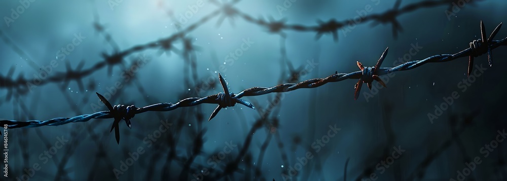 Barbed wire background. Security barrier Barbed wire background. Security barrier