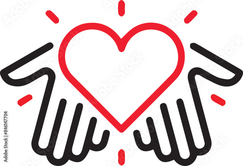 Modern Charity Icon Design, Unique Charity Icon Design Inspirations Editable vector file
