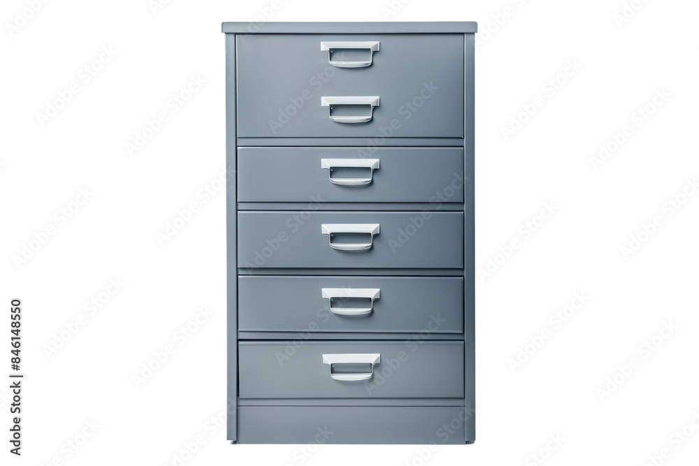 Grey Metal Filing Cabinet with Six Drawers Grey Metal Filing Cabinet with Six Drawers