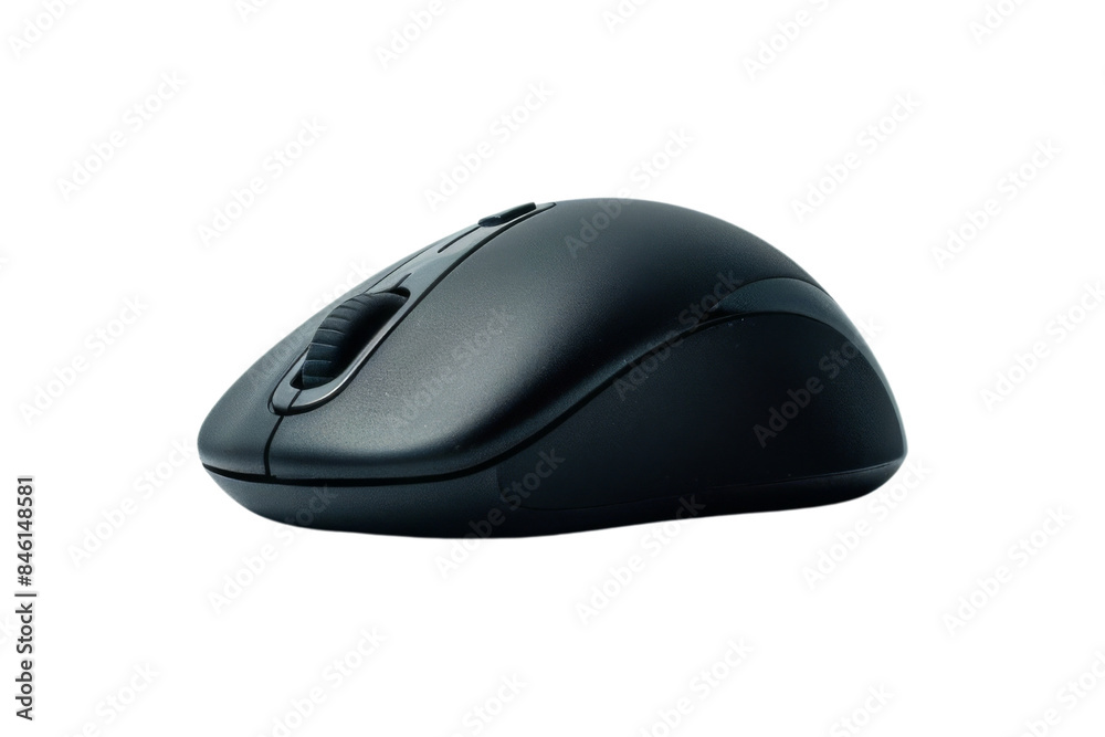 Black Wireless Computer Mouse isolated on white background Black Wireless Computer Mouse isolated on white background