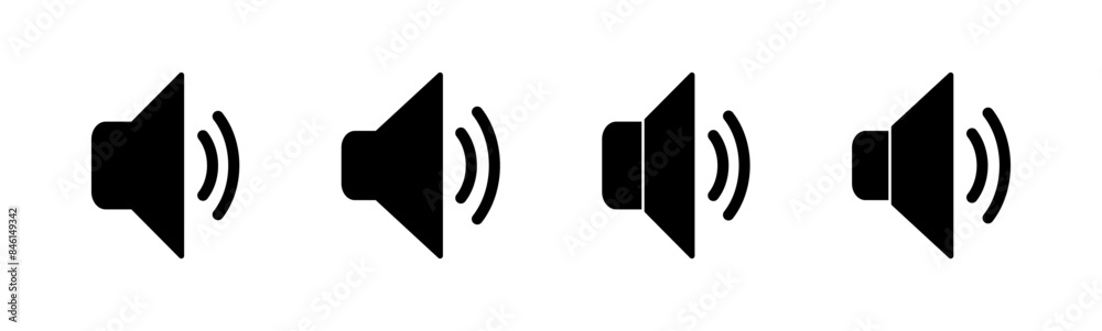 Speaker icon set. volume icon vector. loudspeaker icon vector. sound symbol