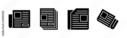 Newspaper icon set. news paper vector sign