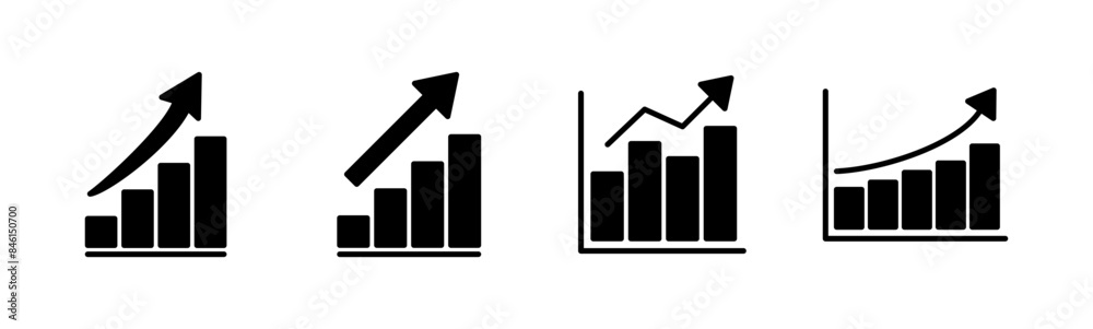 Growing graph Icon set. Chart icon. diagram icon Growing graph Icon set. Chart icon. diagram icon