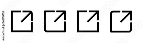 External link icon set. link icon vector. hyperlink symbol