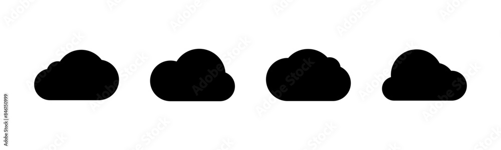 Cloud icon set. cloud vector icon Cloud icon set. cloud vector icon