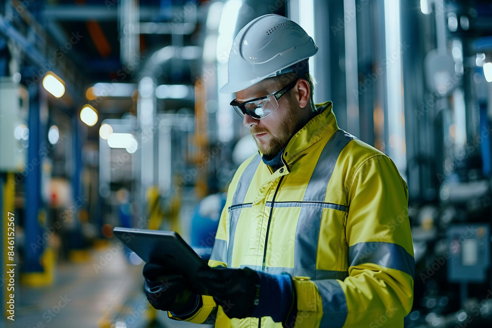 Obraz premium 5G technology enables remote maintenance and diagnostics for industrial equipment