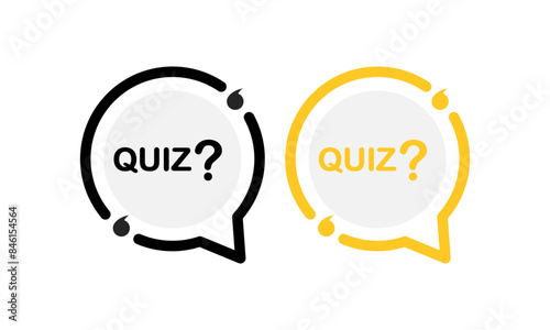 Quiz design logo template illustration