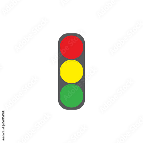 Signal traffic light vector illustration. Direction, control, regulation transport and pedestrian.