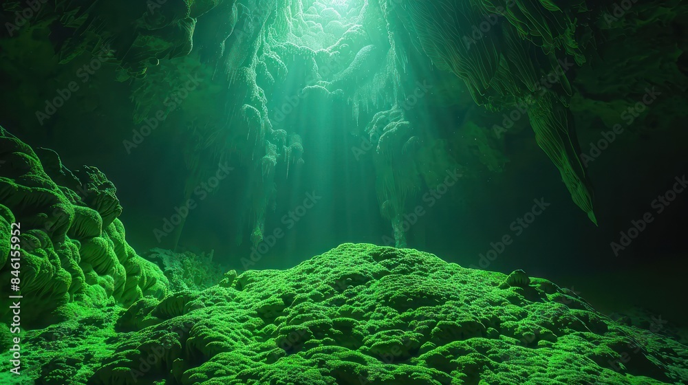 Bright Lime Green Cave Bright Lime Green Cave