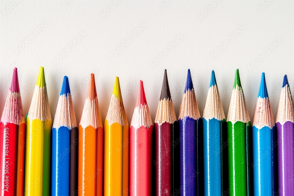 color pencils isolated on white background color pencils isolated on white background