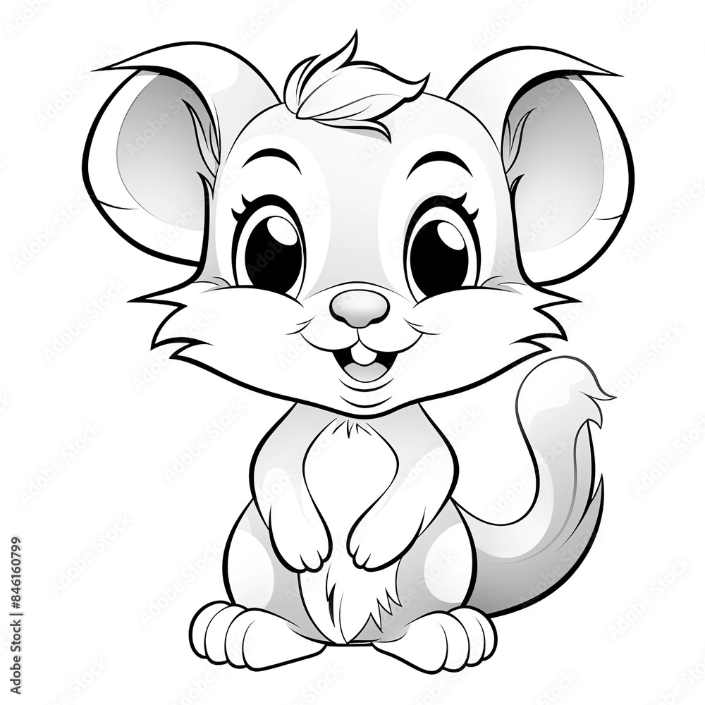 Cute cartoon style simple line art of an adorable baby Quaggas on a white background Cute cartoon style simple line art of an adorable baby Quaggas on a white background