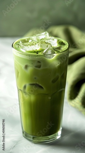 Iced matcha latte