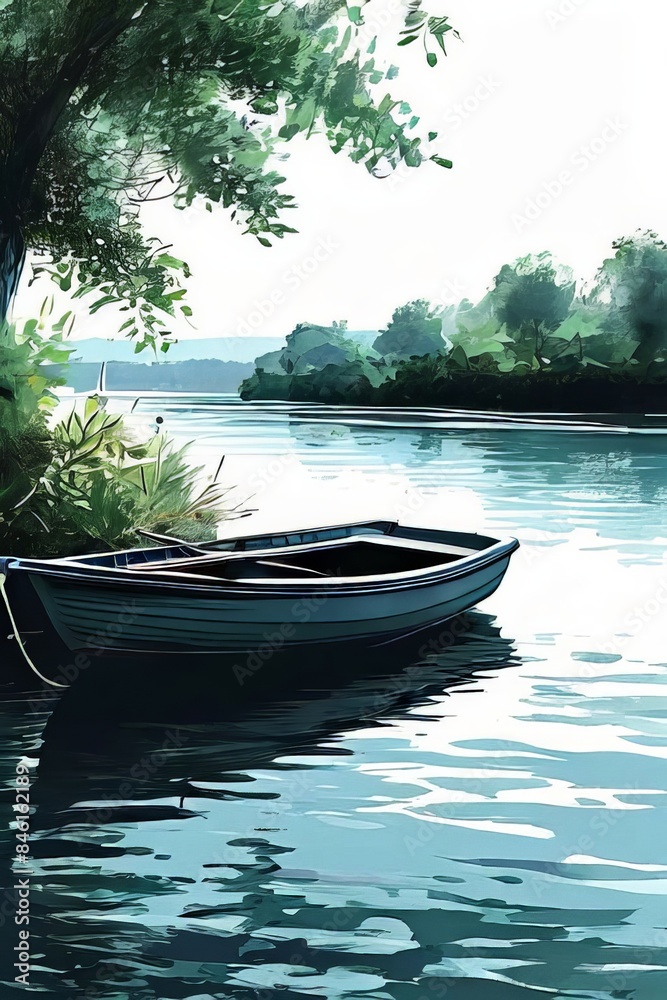 AI Image Generator, Peaceful Lakeside Retreat AI Image Generator, Peaceful Lakeside Retreat