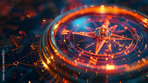 Wallpaper Mural digital compass symbolizing navigation and direction a guide for businesses focusing on digital strategy, market decisions, and achievement strategie Torontodigital.ca