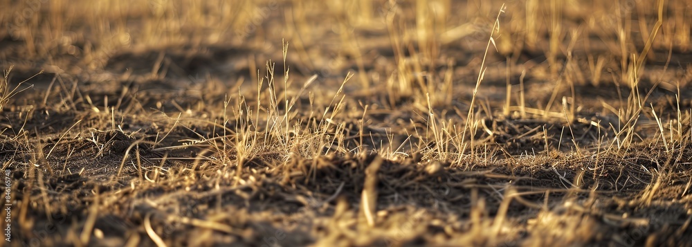 Fototapeta premium Dried grass after drought background