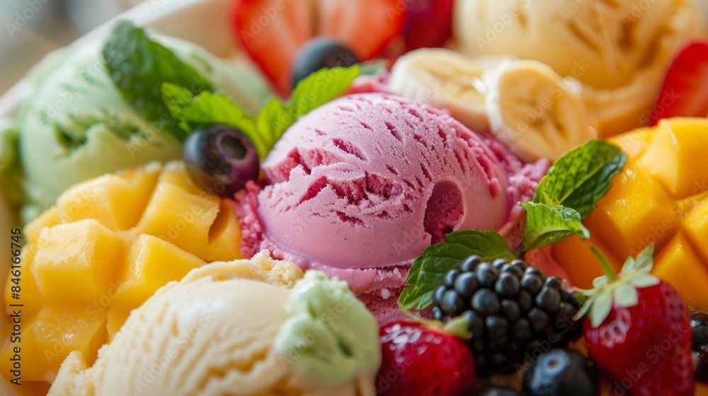A burst of tropical flavors dance on the palate as we indulge in a tropical fruit gelato tasting. A burst of tropical flavors dance on the palate as we indulge in a tropical fruit gelato tasting.