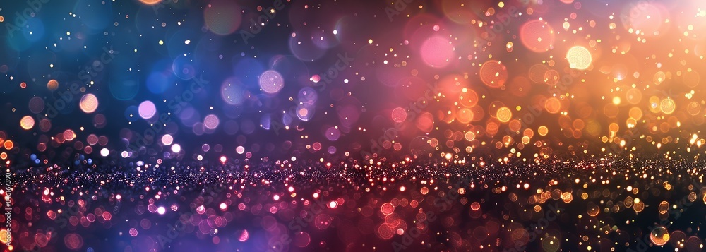 Multicolor glitter particles background