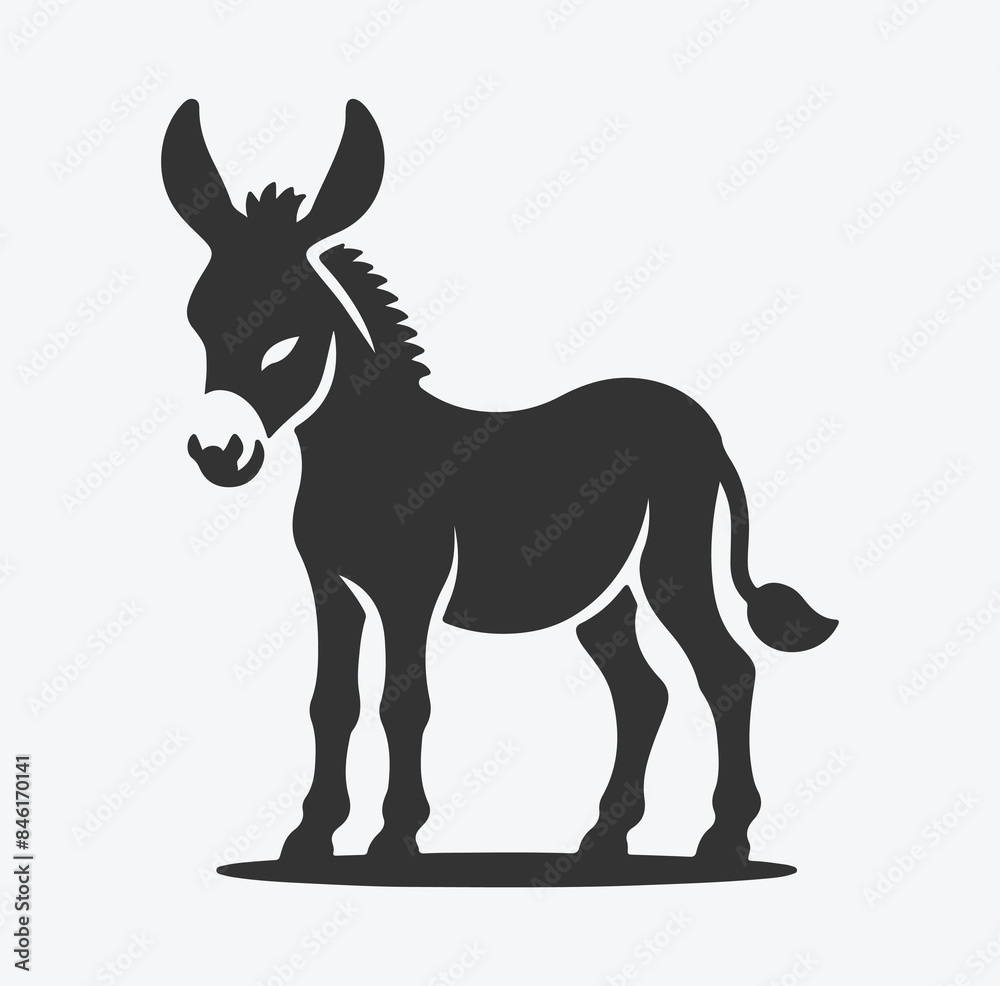 Majestic Donkey Silhouette Vector Collection, Ideal for Creative Projects and Illustrations Majestic Donkey Silhouette Vector Collection, Ideal for Creative Projects and Illustrations