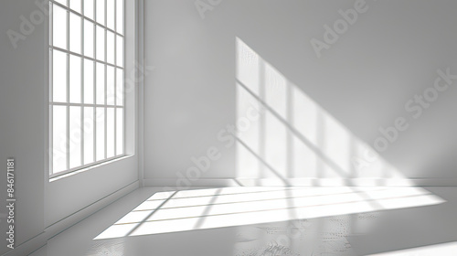 Background for product presentation with shadow and light from windows.