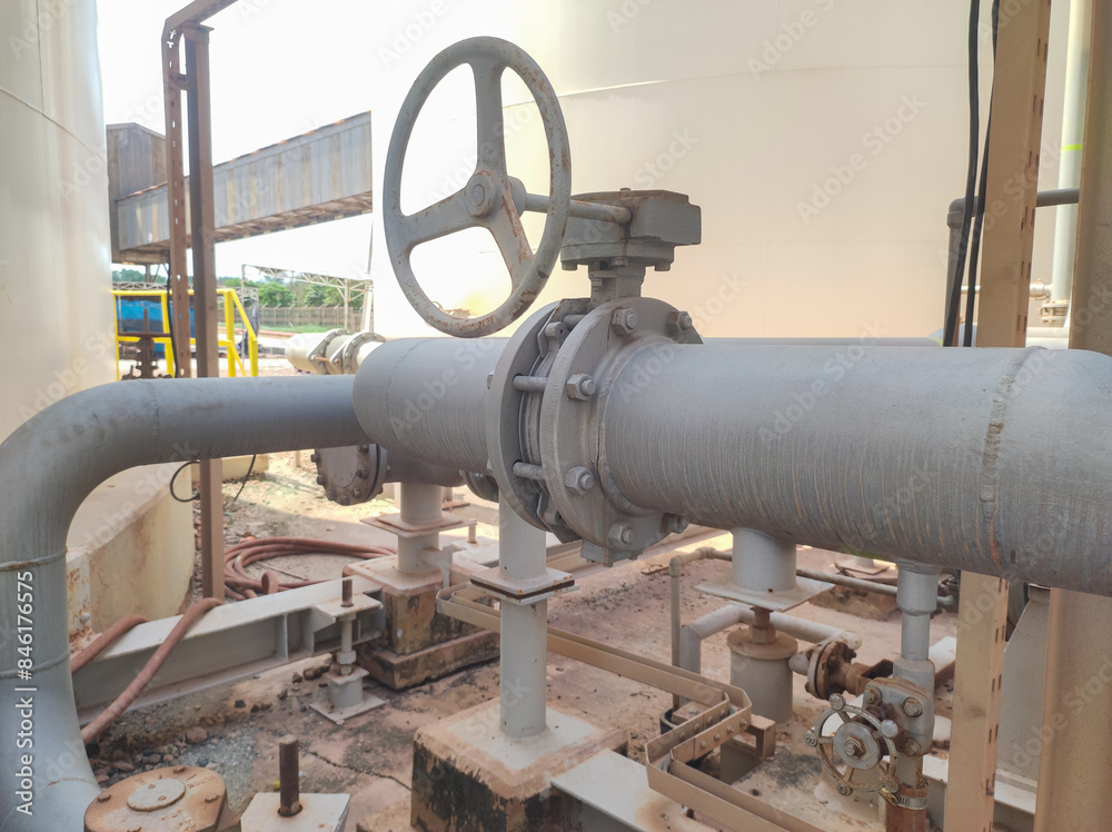 gray pipe with butterfly valve. valve that regulates low pressure fluid gray pipe with butterfly valve. valve that regulates low pressure fluid