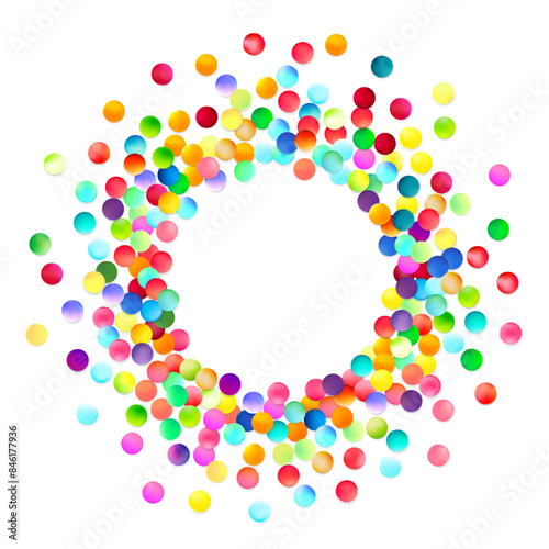 Colorful Confetti Ring on White