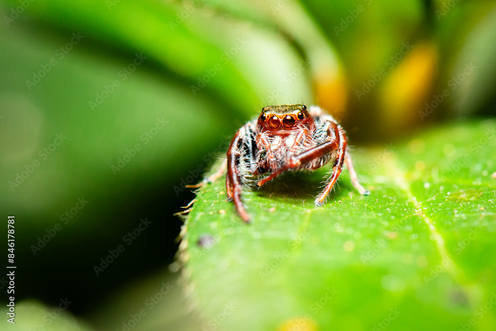 Fototapeta premium Black-thighed Jumping Spider.