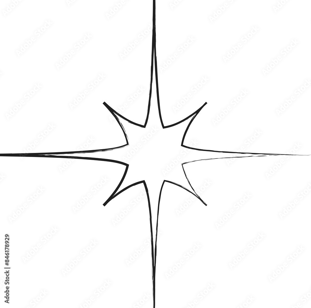 Obraz premium Star shapes grunge style. Design element