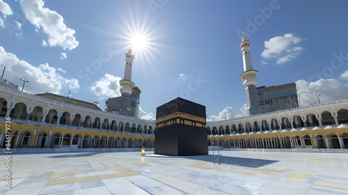 Mecca's Kaaba devoid of people and structures