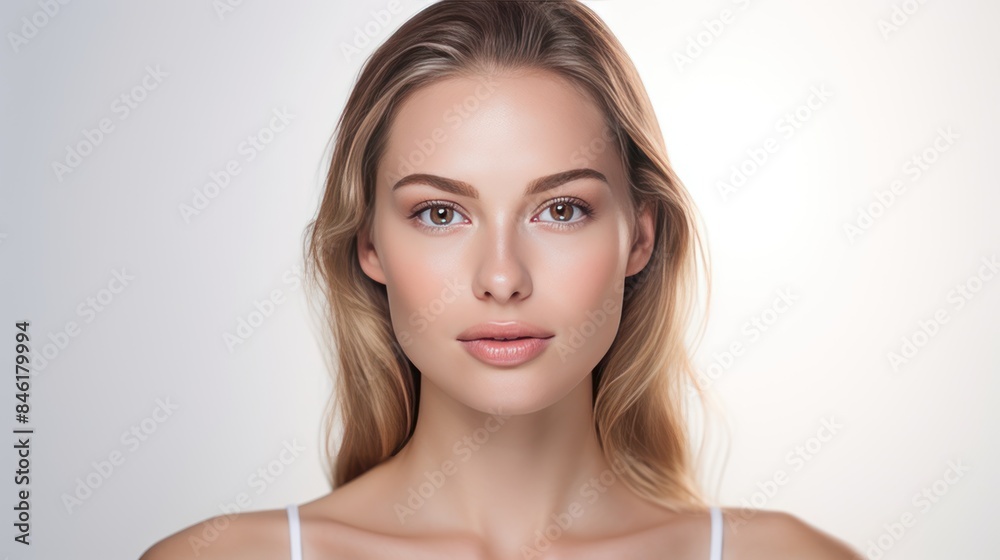 Beauty skincare woman face portrait. Beauty skincare woman face portrait.