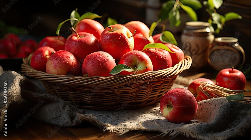 side view of beautiful fresh red apple side view of beautiful fresh red apple
