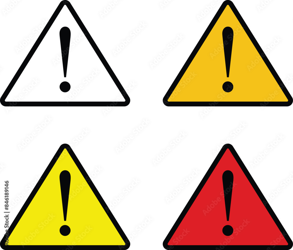 Caution warning triangle sign vector , exclamation danger sign Caution warning triangle sign vector , exclamation danger sign