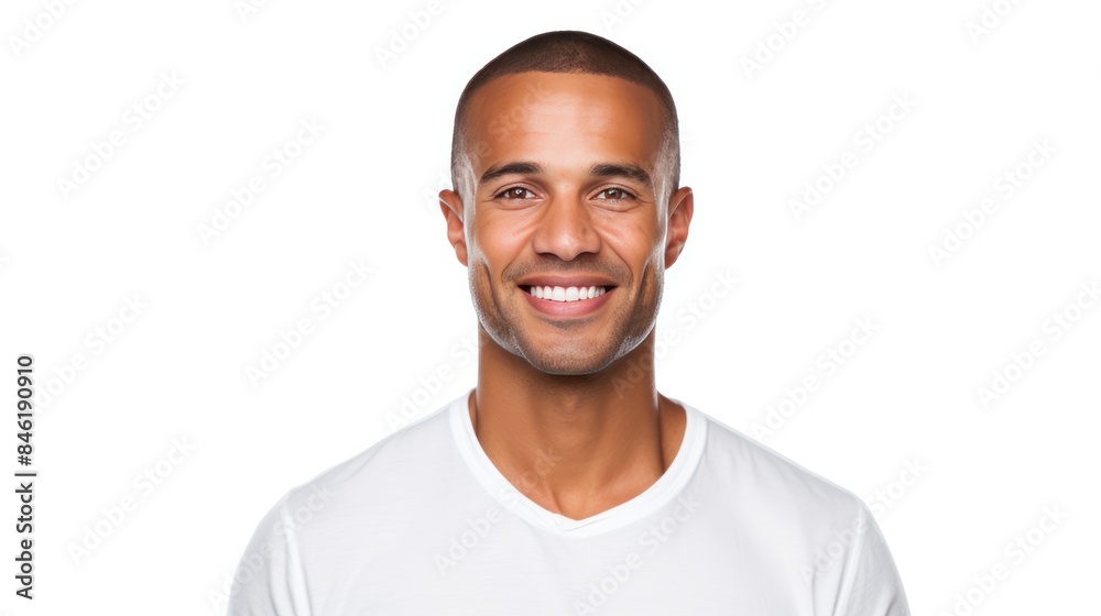 Confident and happy smiling man on white background. Confident and happy smiling man on white background.
