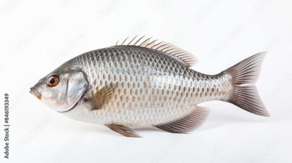 fresh tilapia fish(Nile) on white background fresh tilapia fish(Nile) on white background