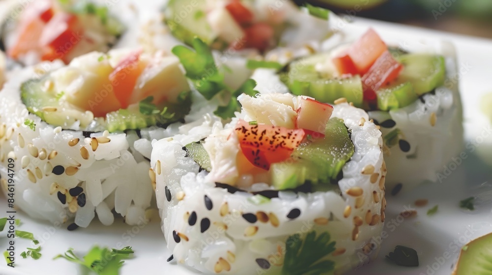 For a unique twist on the classic California roll try these islandinspired rolls filled with crab and tropical fruits like kiwi and guava. For a unique twist on the classic California roll try these islandinspired rolls filled with crab and tropical fruits like kiwi and guava.