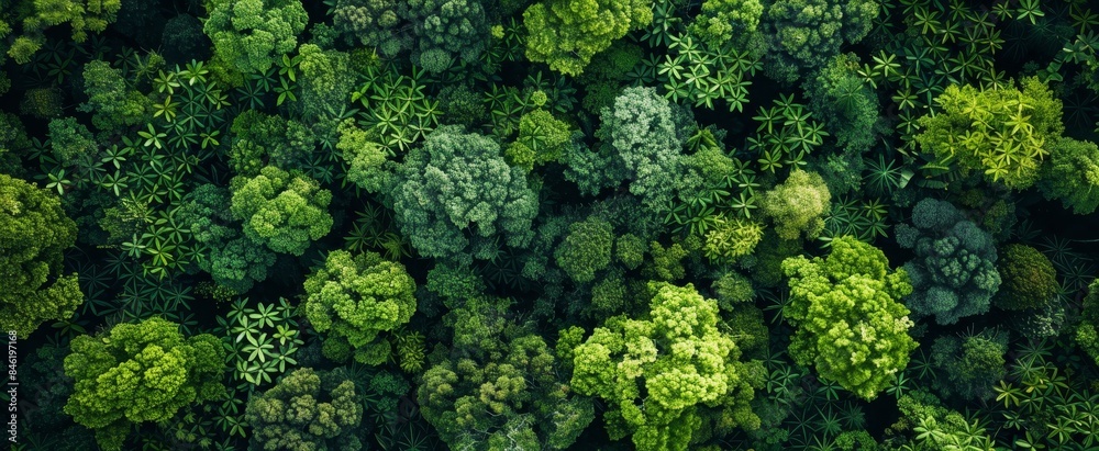 Verdant Treetop Canopy Aerial View Verdant Treetop Canopy Aerial View