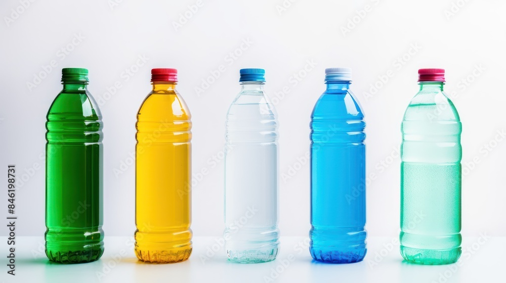 water plastic bottle on white background water plastic bottle on white background