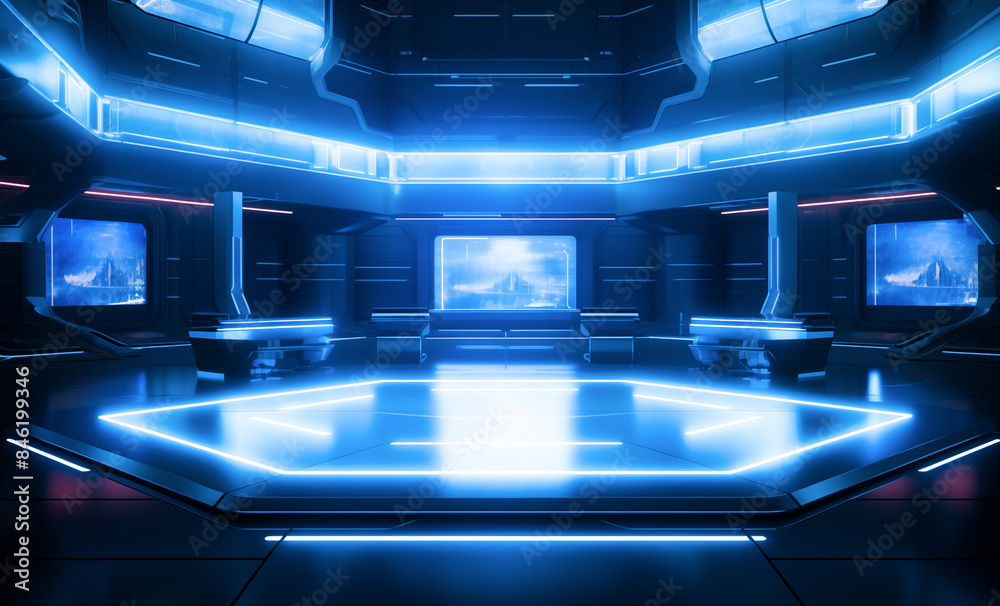 Futuristic technology product booth Futuristic technology product booth
