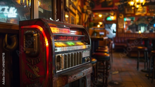 A traditional jukebox plays classic country tunes transporting you to the heart of the Lone Star State.