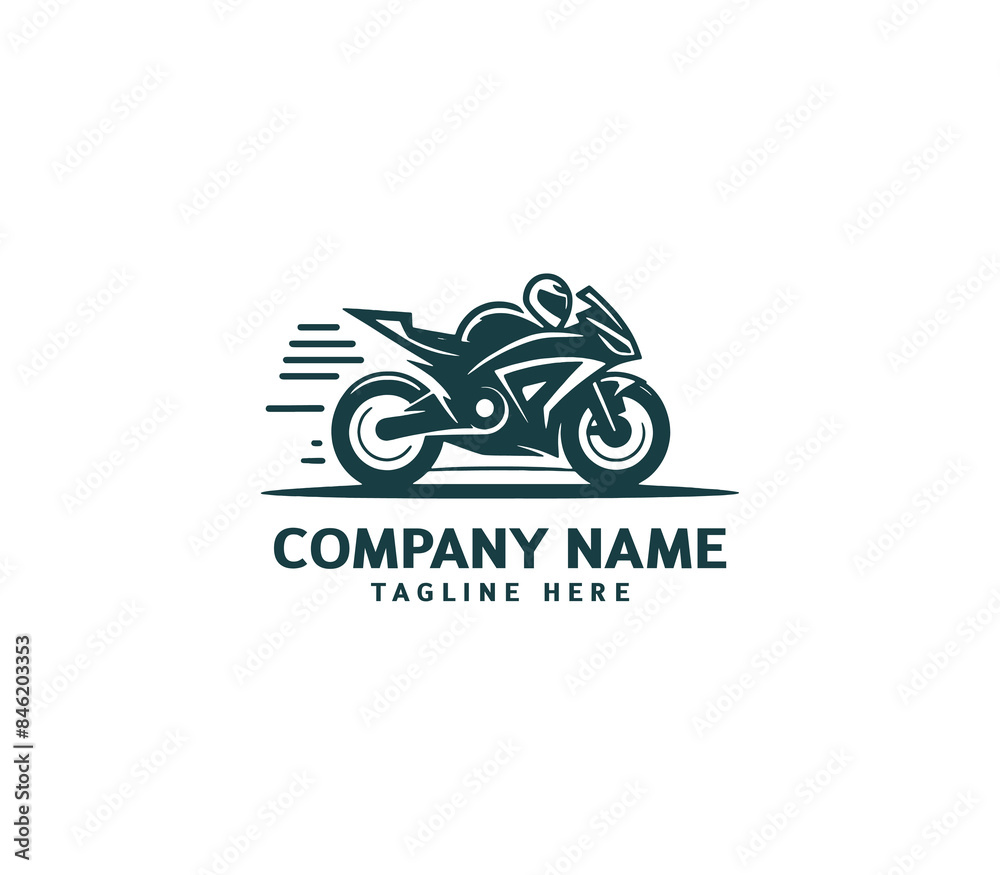 Motorcycle logo vector design. Motorcycle logo concept. Speed bike racer on the sport motorcycle. Motorcycle logo vector design. Motorcycle logo concept. Speed bike racer on the sport motorcycle.