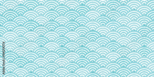 和柄　波　模様　背景	