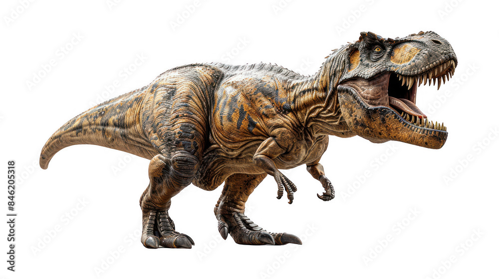 Realistic 3D Model of Tyrannosaurus Rex Dinosaur with Open Mouth and ...