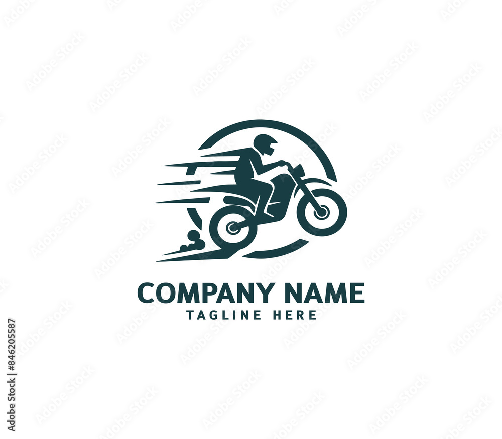 Motorcycle logo vector design. Motorcycle logo concept. Speed bike racer on the sport motorcycle. Motorcycle logo vector design. Motorcycle logo concept. Speed bike racer on the sport motorcycle.