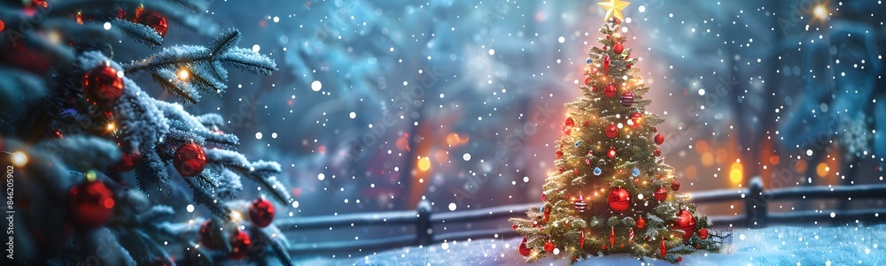 Obraz premium Merry Christmas and happy New Year background.