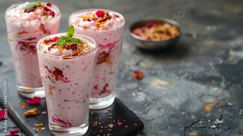 Obraz na płótnie Tasty falooda in cloudy weather w salonie