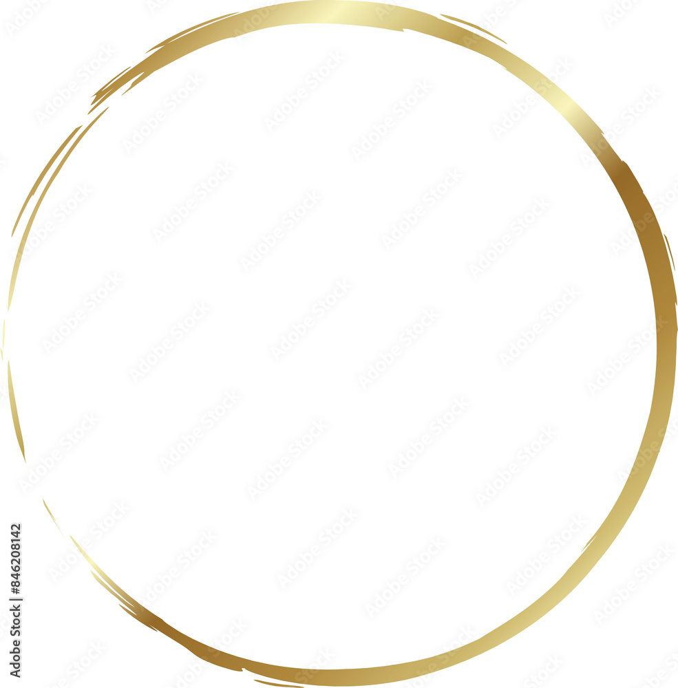 Golden brush circles. Elements for design Golden brush circles. Elements for design
