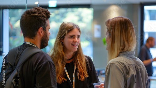 A group of office man and woman in office