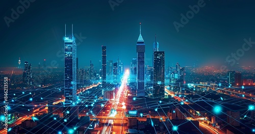 Wallpaper Mural During the blue hour, the KAFD buildings in Riyadh, Saudi Arabia, stand out
 Torontodigital.ca