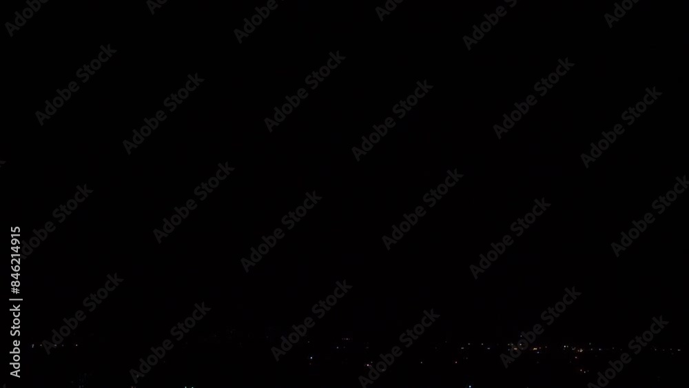 Dramatic Lightning Strike Captured in Slow Motion at Night Dramatic Lightning Strike Captured in Slow Motion at Night