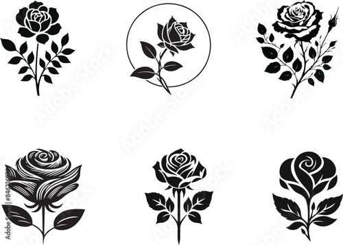 Rose vector logo, Rose vector