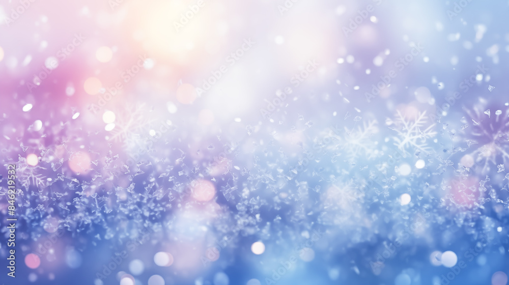 Dreamy colorful snowflakes background Dreamy colorful snowflakes background